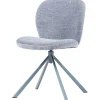 Woood Eetkamerstoel Femke Chenille Blauw