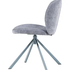 Woood Eetkamerstoel Femke Chenille Blauw
