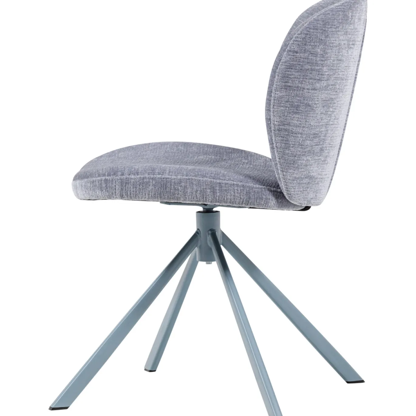 Woood Eetkamerstoel Femke Chenille Blauw