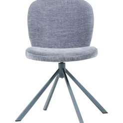 Woood Eetkamerstoel Femke Chenille Blauw