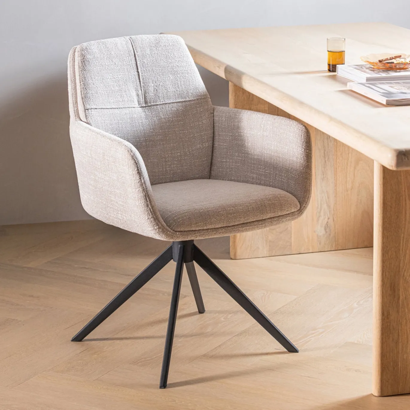 Woood Eetkamerstoel Grant Naturel Melange