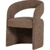 Woood Eetkamerstoel Lanor Grove Bouclé Bruin