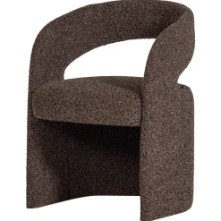 Woood Eetkamerstoel Lanor Grove Bouclé Donkerbruin