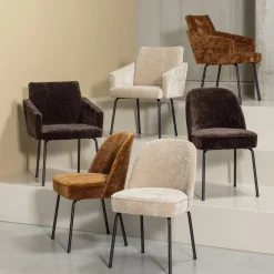 Woood Eetkamerstoel Mount Chenille Zand