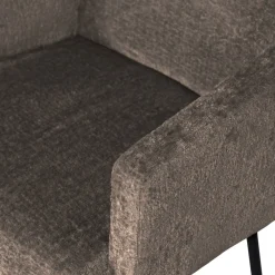 Woood Eetkamerstoel Mount Met Armleuning Grof Geweven Grijs/Bruin