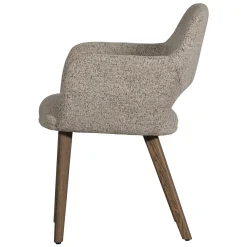 Woood Eetkamerstoel Murat Naturel Met Houten Poot Mystic Brown