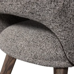 Woood Eetkamerstoel Murat Taupe Met Houten Poot Mystic Brown