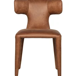Woood Eetkamerstoel Permit Leerlook Cognac