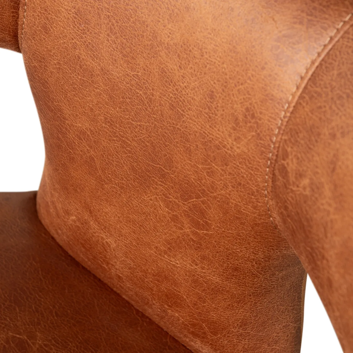 Woood Eetkamerstoel Permit Leerlook Cognac