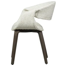 Woood Eetkamerstoel Yossi Naturel Met Houten Poot Donkerbruin