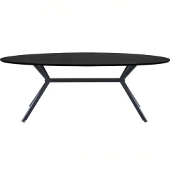Woood Eettafel Bruno Ovaal Zwart 220cm