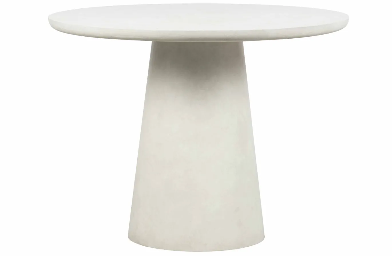 Woood Eettafel Damon Betonlook Wit Ø100cm
