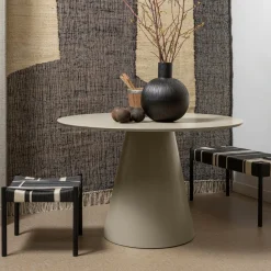 Woood Eettafel Jorre Mdf Antique Beige Ø120cm