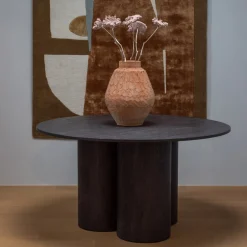 Woood Eettafel Oona Donkerbruin Ø140cm