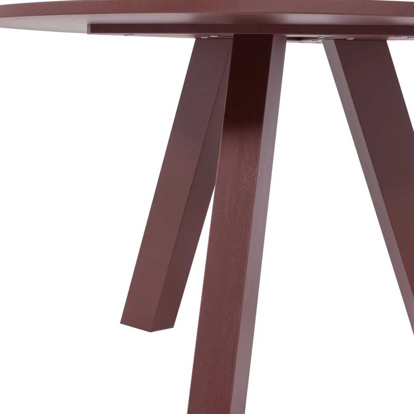 Woood Eettafel Rhonda Ø129cm Eiken Bordeauxrood