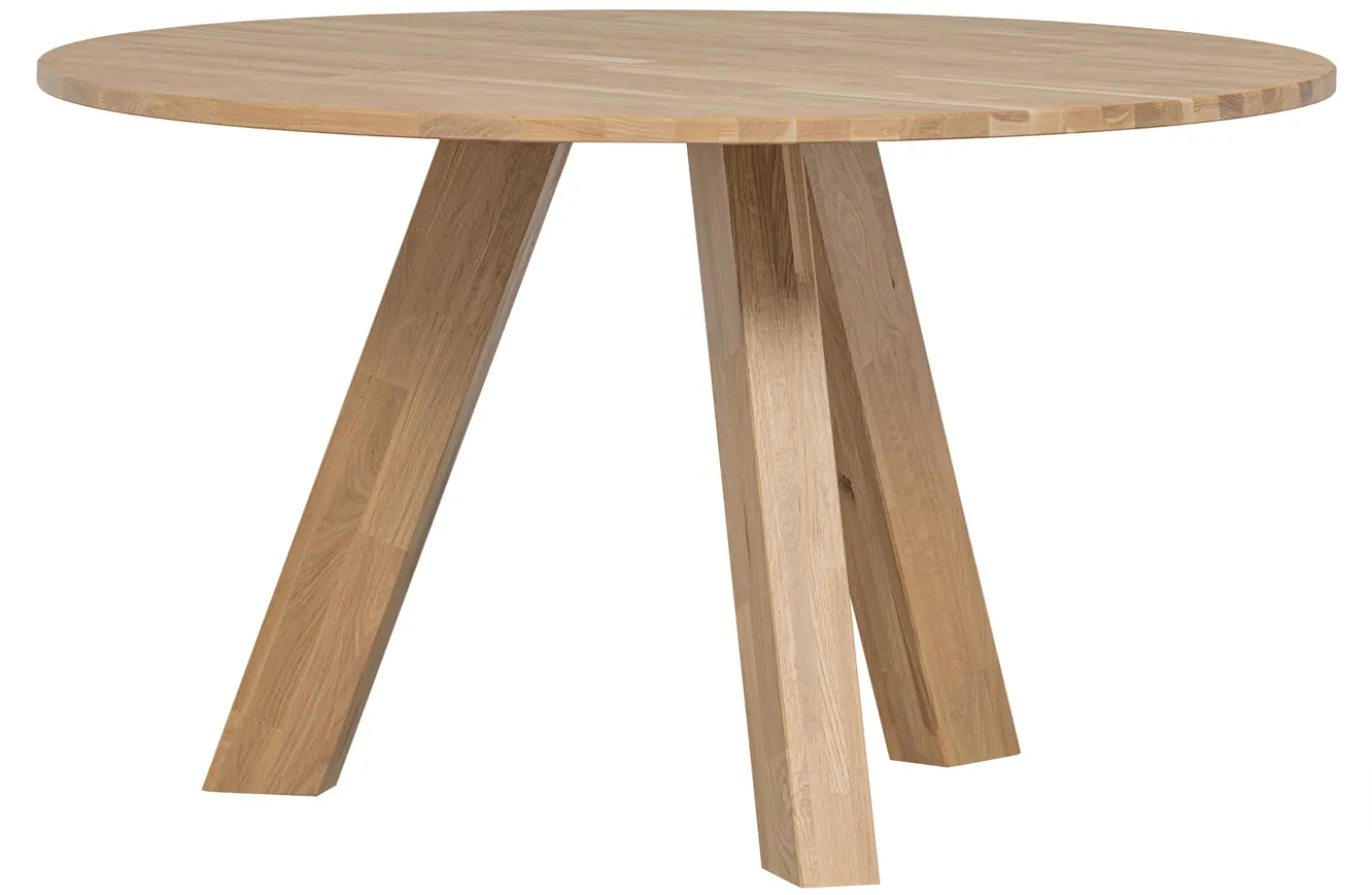 WOOOD Eettafel Rhonda Eikenhout Naturel Ø129cm