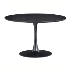 Woood Eettafel Sammy Trompetvoet Zwart Ø120cm