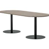 Woood Eettafel Tablo Ovaal Vl 220x90cm Pebble Grey/zwart