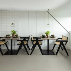 Woood Eettafel Tablo Vierkant Vl 80x80cm Cashmere Brown