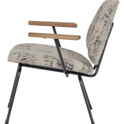 Woood Fauteuil Aure Chenille Beige/zwart