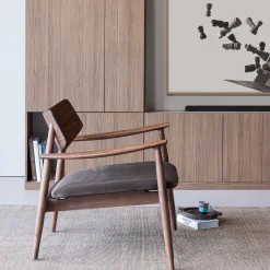 Woood Fauteuil Bask Walnoothout Bruin