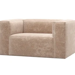 Woood Fauteuil Bean Chenille Velvet Naturel