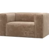 Woood Fauteuil Bean Chenille Velvet Taupe