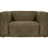 Woood Fauteuil Bean Velvet Moss