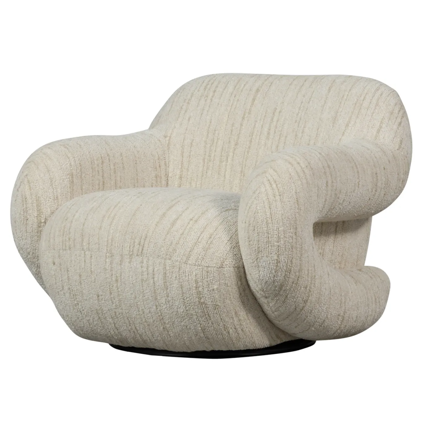 Woood Fauteuil Folke Chenille Naturel Melange