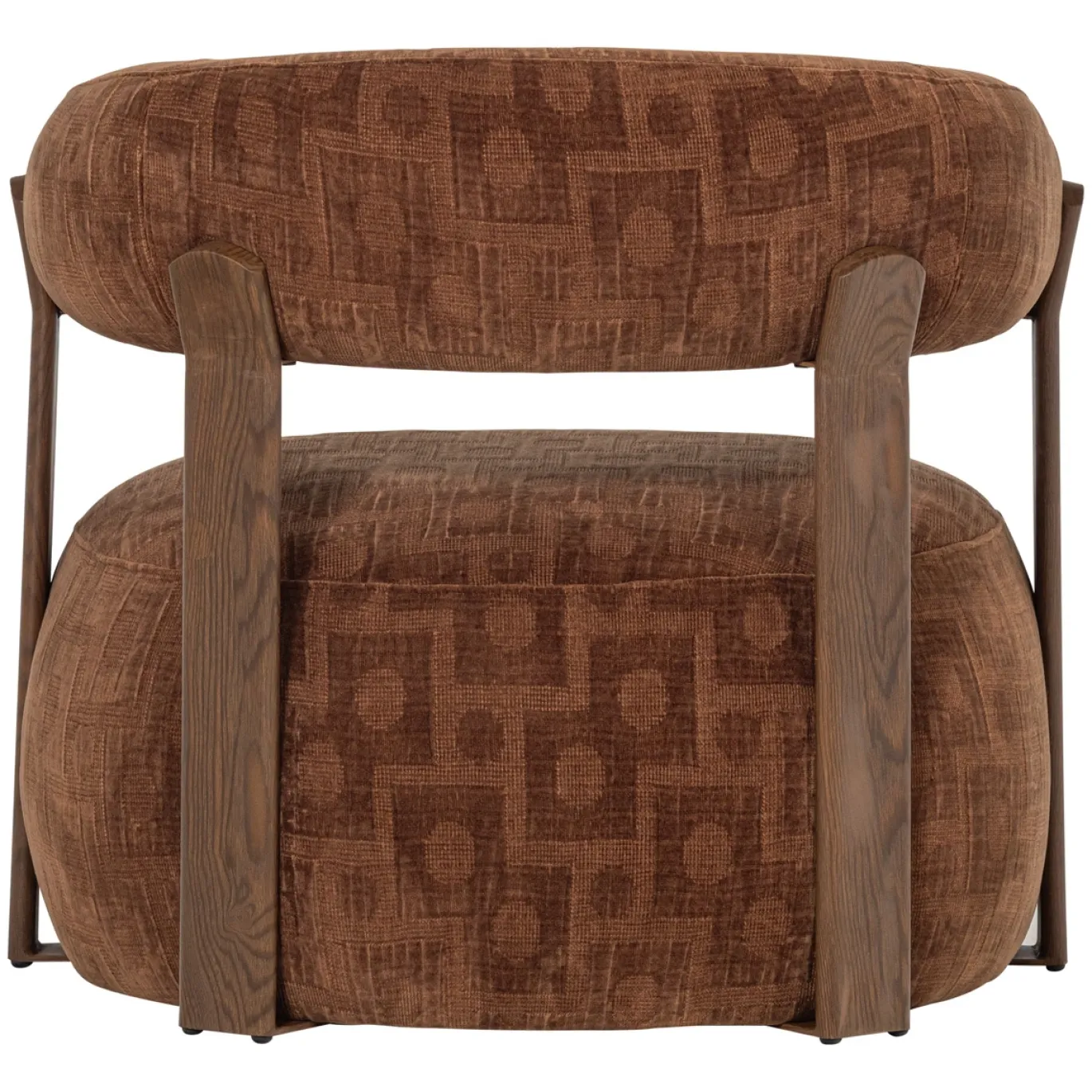 Woood Fauteuil Foon 3d Structuurstof Bruin