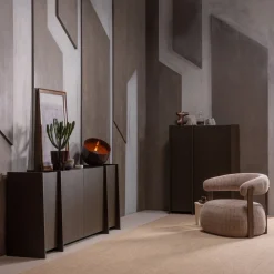 Woood Fauteuil Foon 3d Structuurstof Zand