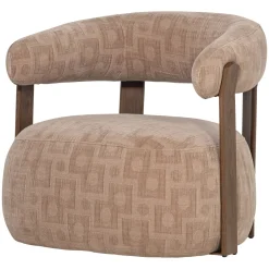 Woood Fauteuil Foon 3d Structuurstof Zand