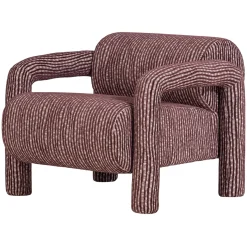 Woood Fauteuil Lenny Met Dessin Bordeauxrood