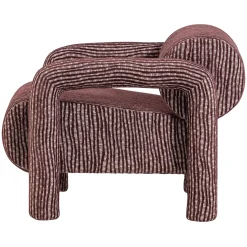 Woood Fauteuil Lenny Met Dessin Bordeauxrood