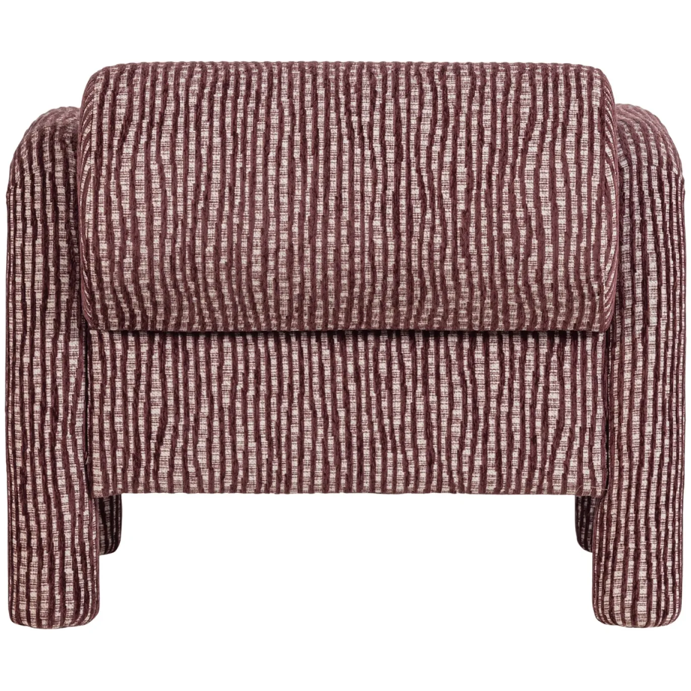 Woood Fauteuil Lenny Met Dessin Bordeauxrood