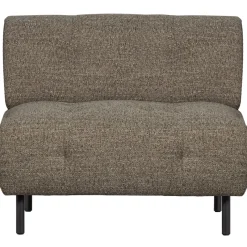 Woood Fauteuil Lloyd Grof Geweven Donkerbruin Melange