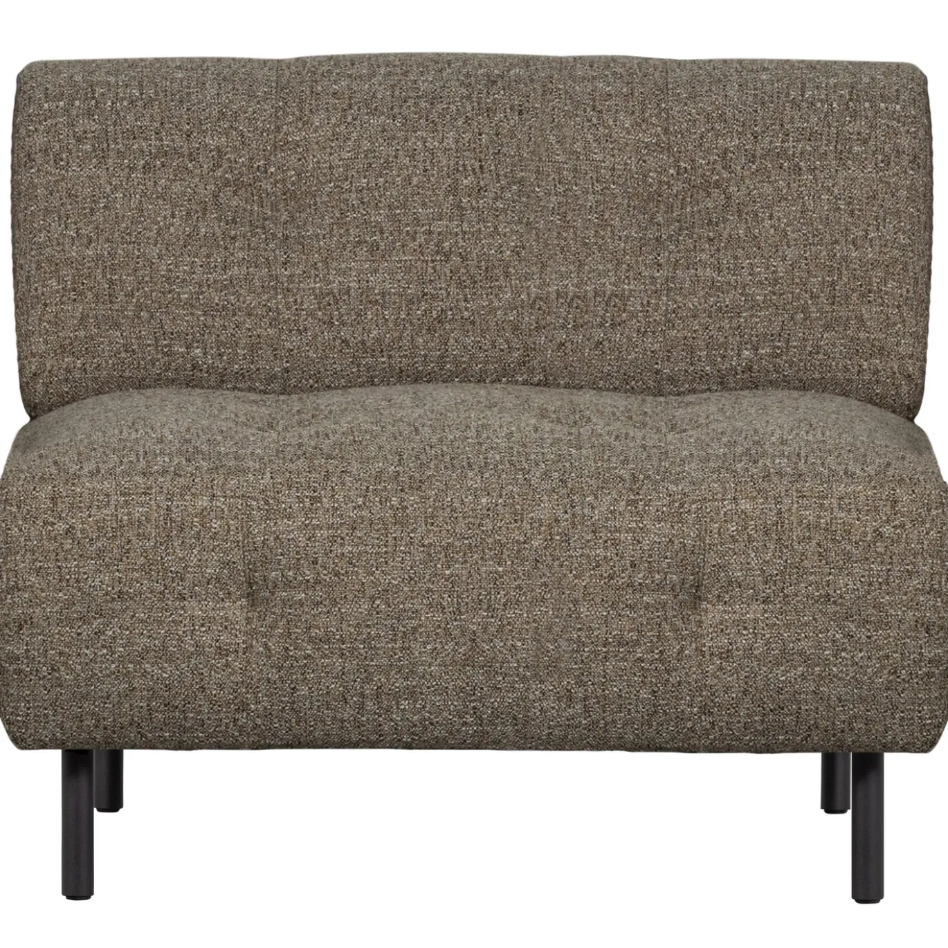 Woood Fauteuil Lloyd Grof Geweven Donkerbruin Melange
