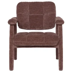 Woood Fauteuil Loom Chenille Structuur Oudroze