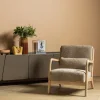 Woood Fauteuil Mark Chenille Zand