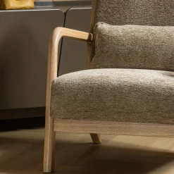 Woood Fauteuil Mark Chenille Zand