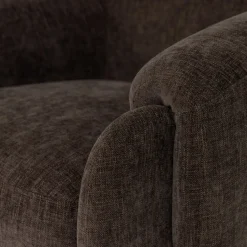 Woood Fauteuil Moru Chenille Donkerbruin