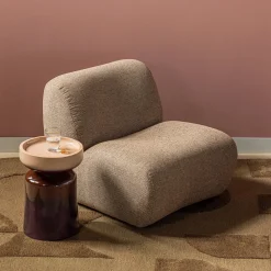 Woood Fauteuil Nomu Grove Chenille Lichtbruin