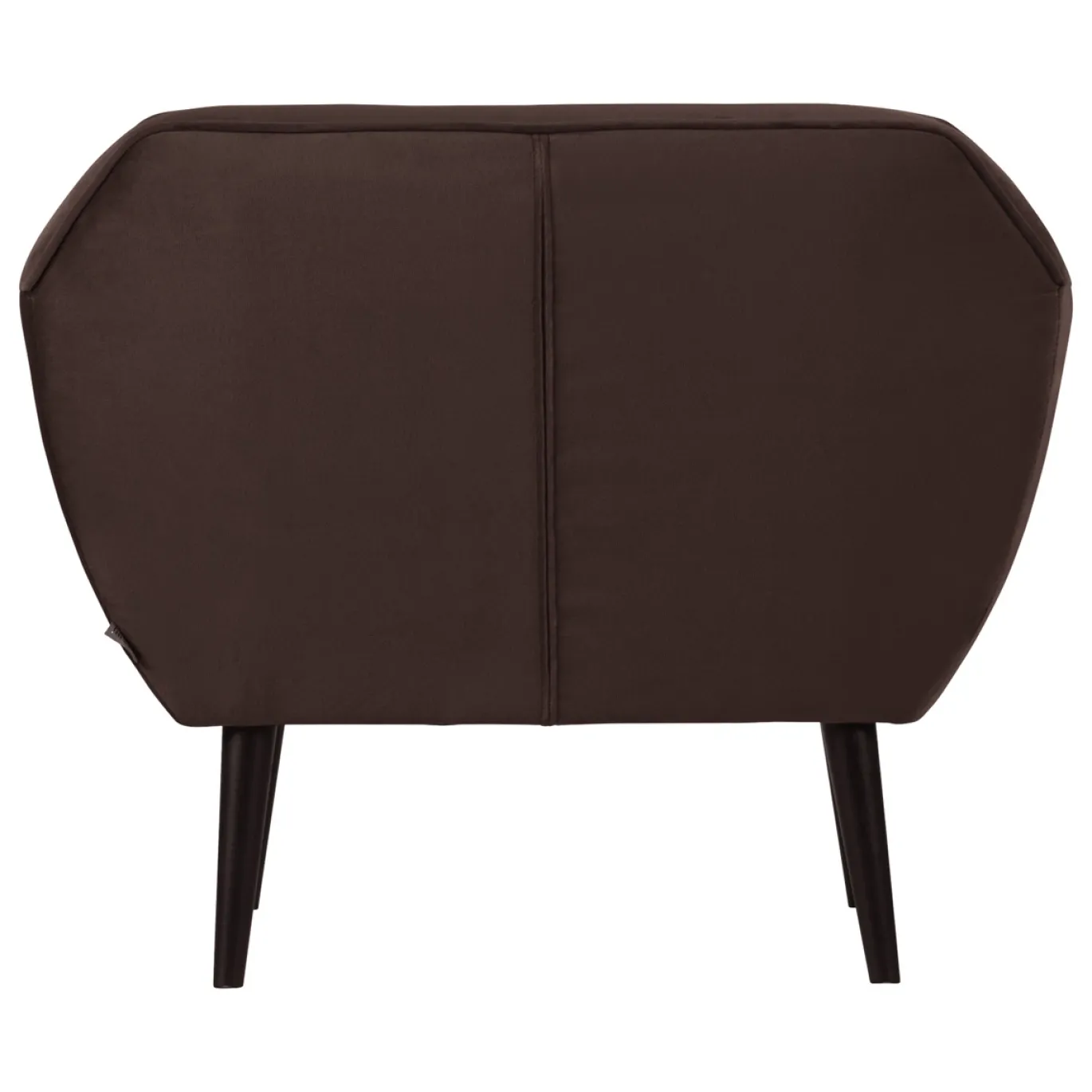 Woood Fauteuil Rocco Fluweel Donkerbruin