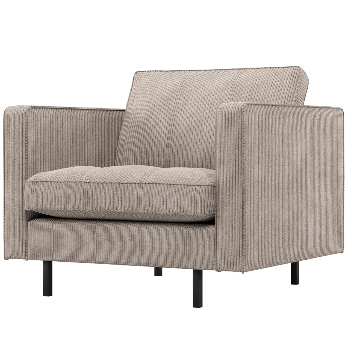 Woood Fauteuil Rodeo Classic Ribstof Donkerzand