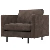 Woood Fauteuil Rodeo Classic Ribstof Bruin