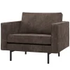 Woood Fauteuil Rodeo Ribstof Bruin