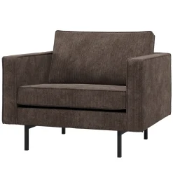 Woood Fauteuil Rodeo Ribstof Bruin