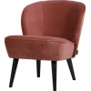 Woood Fauteuil Sara Velvet Bordeauxrood