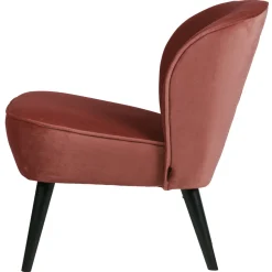 Woood Fauteuil Sara Velvet Bordeauxrood