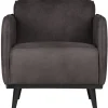 Woood Fauteuil Statement Met Arm Ecoleer Donkergrijs